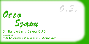 otto szapu business card